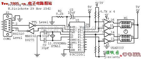 单片机制作中的AT89C2051驱动步进电机的电路和源码  第1张