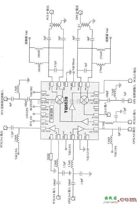 GPS接收电路中的基于  TQ5638的GPS接收机下变频器电路 第1张