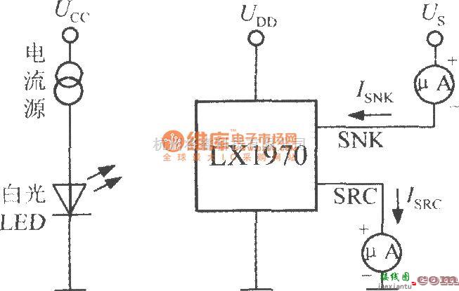 特种集成传感器中的由可见光亮度传感器LX1970构成的测量白光亮度电路  第1张