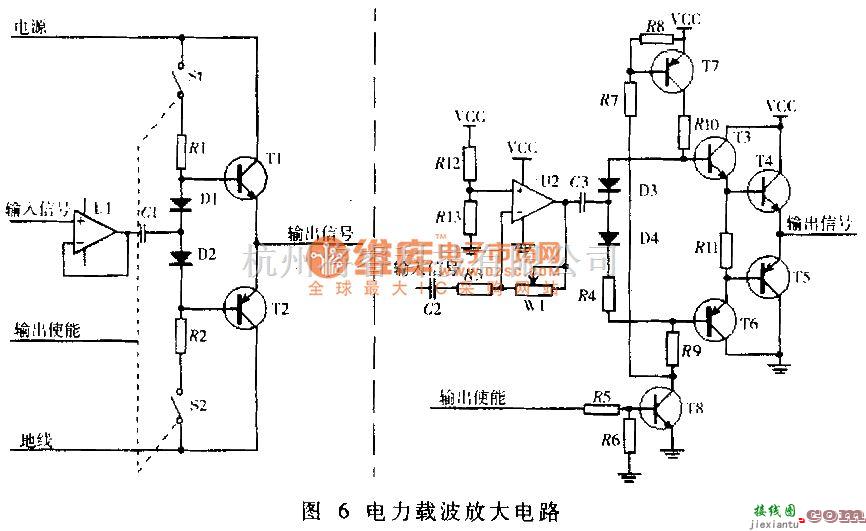 有线通信中的电力载波放大电路  第1张