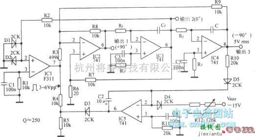 振荡电路中的状态变量滤波器SVF型多相输出振荡器  第2张