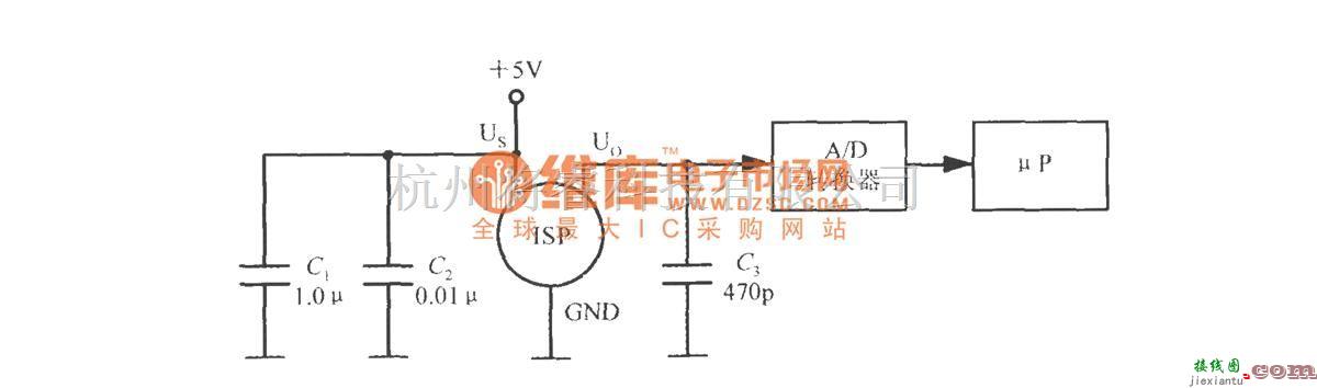 转速、角速度、加速度传感器中的由集成硅压力传感器MPX4100A构成的管道压力监测电路  第1张