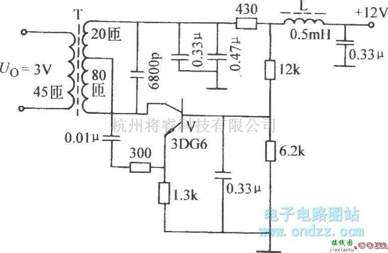 振荡电路中的共发射极电感反馈振荡电路  第1张