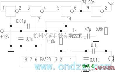 无线发射中的用与非门制作无线话筒电路  第1张