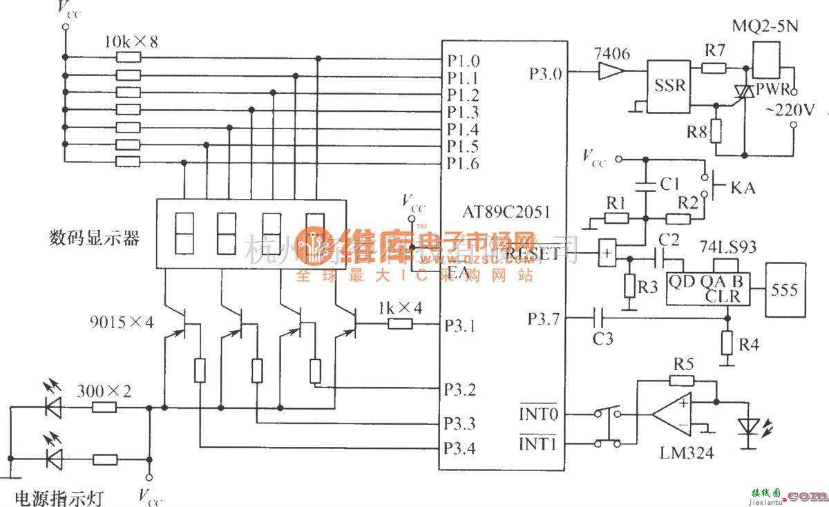 光敏二极管、三极管电路中的钢印机控制电路  第1张