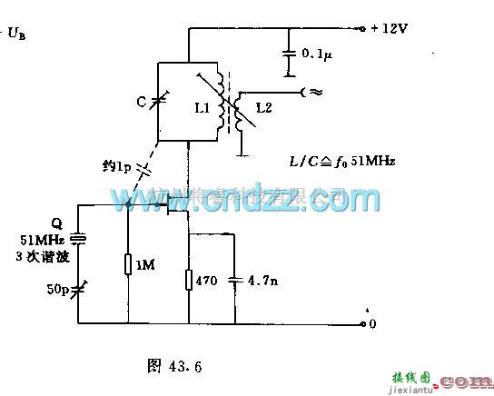 高频振荡器中的场效应晶体瞥石英晶体振荡器电路  第2张