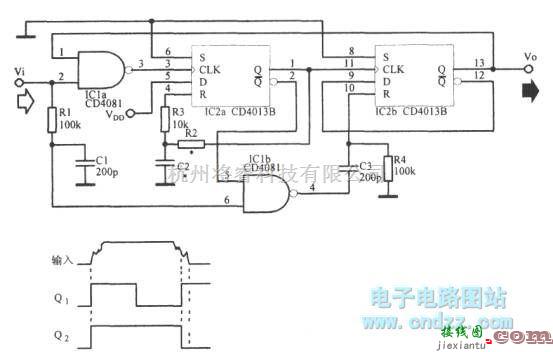 脉冲信号产生器中的消除脉冲沿抖动电路  第1张