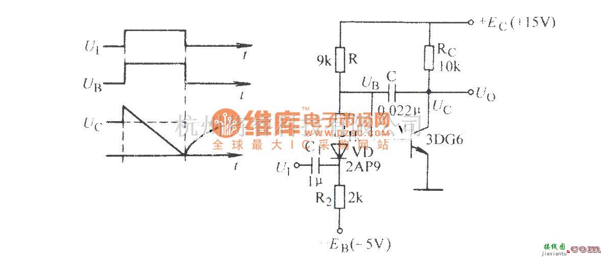 信号产生器中的电容负反馈锯齿波电路一  第1张