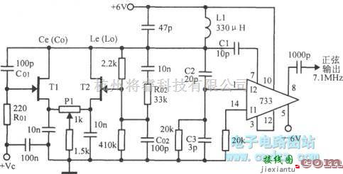 压控信号产生器中的富兰克林式推挽电抗压控振荡器  第1张
