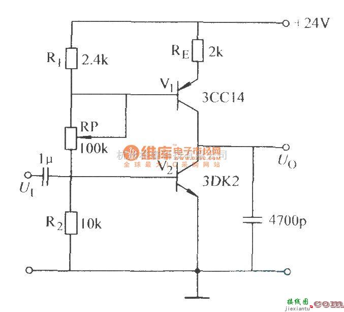 信号产生器中的可调恒流源充电的锯齿波电路  第1张