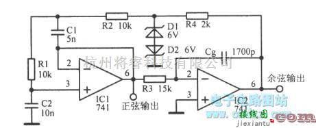 振荡电路中的两相2kHz音频振荡器  第1张