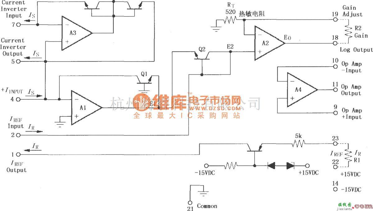 对数/跨导放大电路中的4127对数放大器  第2张