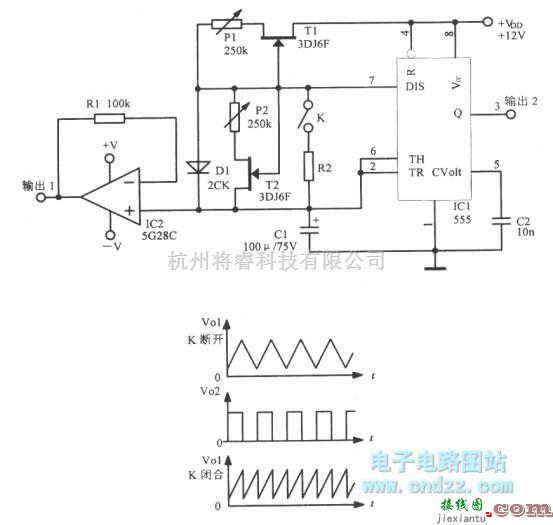 函数信号产生器中的锯齿、三角波形振荡器  第1张