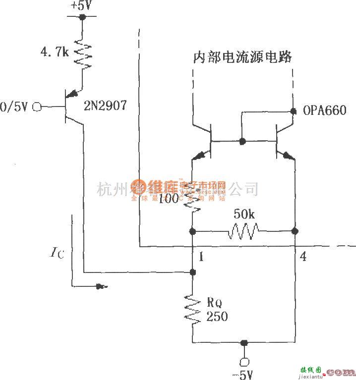 对数/跨导放大电路中的宽带跨导型运算放大和缓冲器OPA660的逻辑控制禁止电路  第1张