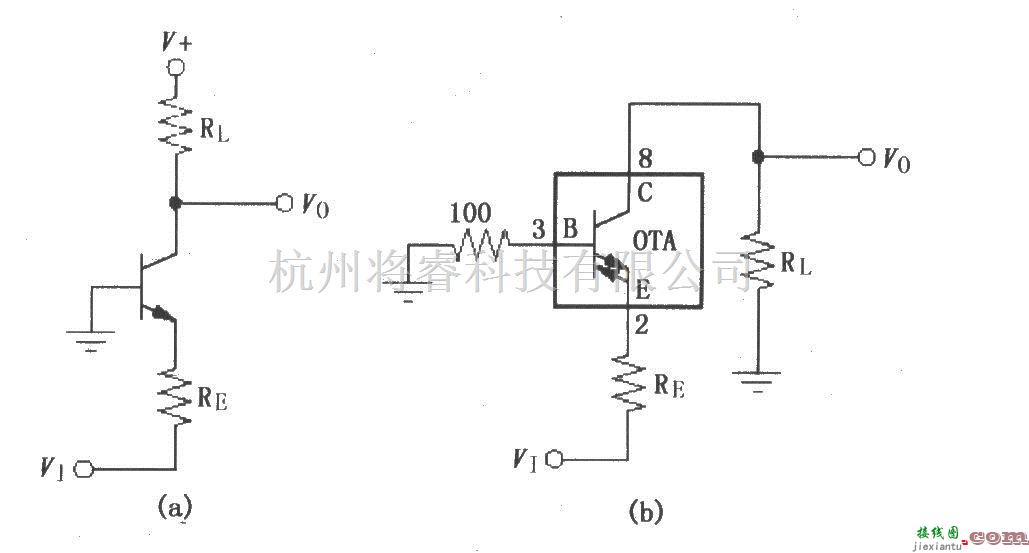 对数/跨导放大电路中的宽带跨导型运算放大和缓冲器OPA660的共基极(共-B)放大电路  第1张