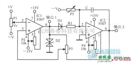 函数信号产生器中的可调频率及幅度的锯齿波振荡器  第1张