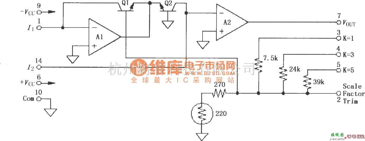 对数/跨导放大电路中的精密对数和对数比率放大器LOG100  第2张