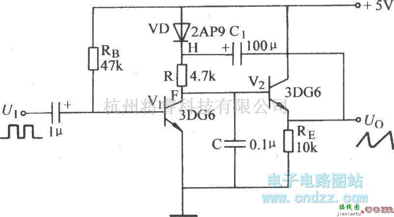 信号产生器中的自举补偿锯齿波电路  第1张