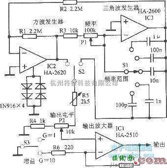 函数信号产生器中的2.5Hz～250kHz方波一三角波振荡器  第1张