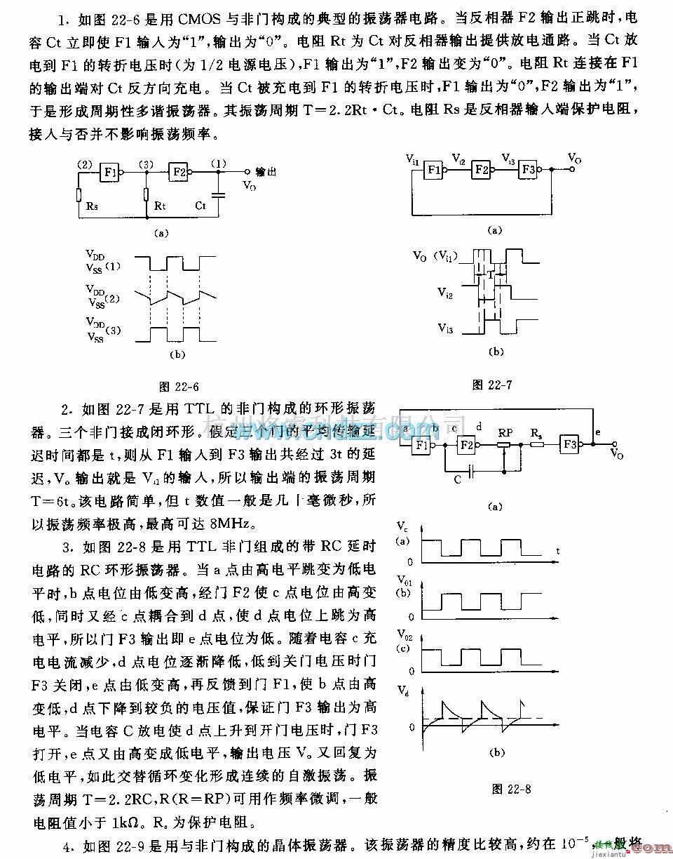 集成电路构成的信号产生中的门电路构成的振荡电路  第1张