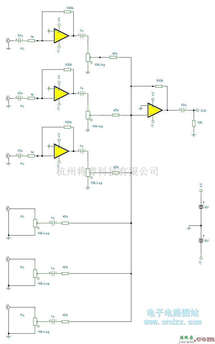 函数信号产生器中的6通道输入混合器  第1张