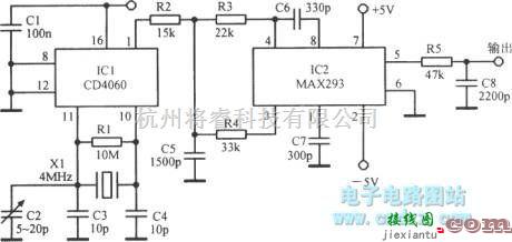 脉冲信号产生器中的精密方波一精密正弦波转换电路  第1张