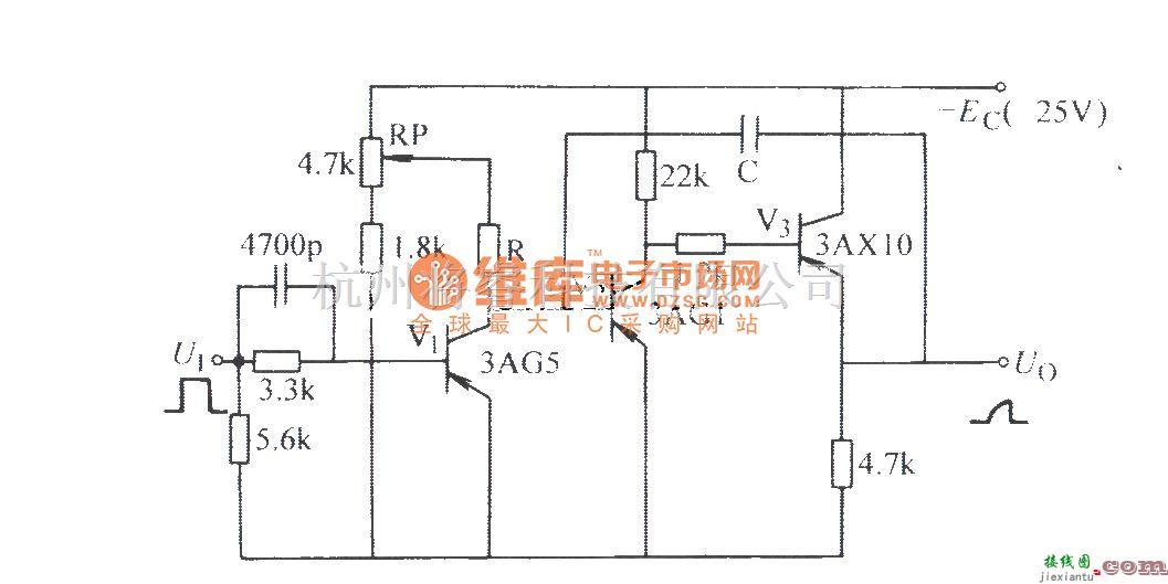 信号产生器中的电容负反馈锯齿波电路三  第1张