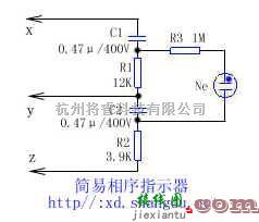 电工测试工具中的简易相序指示器  第1张