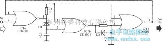 脉冲信号产生器中的消除瞬间干扰信号电路  第1张