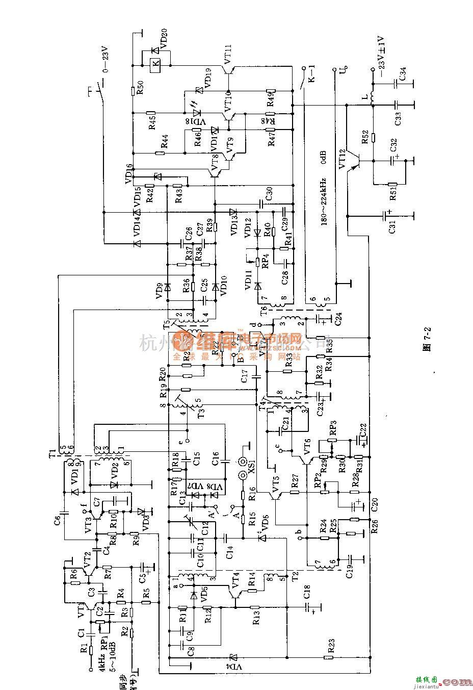 宽带信号产生中的180—224kHz载频发生器电路  第2张