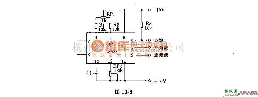 函数信号产生器中的单只精密函数波形发生器电路  第2张