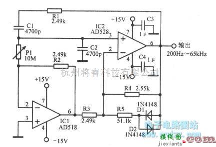 文氏信号产生中的200～65000Hz文氏电桥  第1张