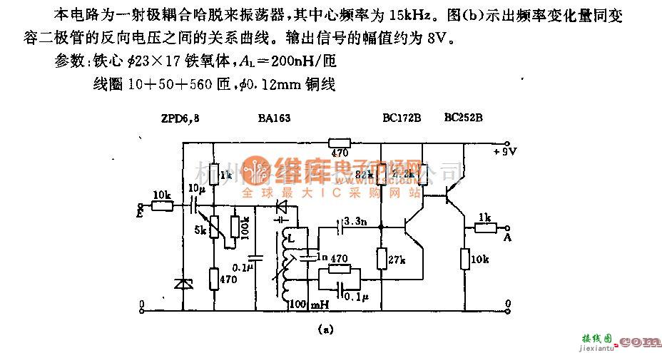 振荡电路中的采用变容二报管的Lc多谐振荡器电路  第1张