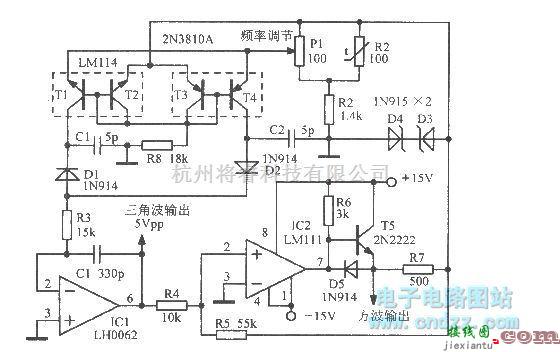 函数信号产生器中的1Hz～100kHz方波-三角波振荡器  第1张