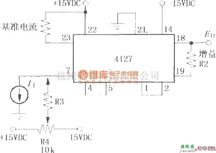 对数/跨导放大电路中的输入电流I1为负时的对数变换功能电路(对数放大器4127)  第1张