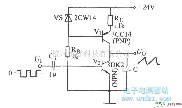 信号产生器中的以晶体管作恒流源的锯齿波电路  第1张