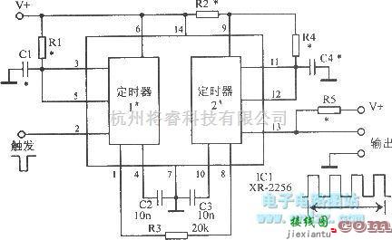 多谐振荡产生中的键控自由多谐振荡电路  第1张