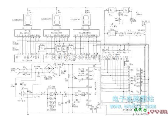 红外线热释遥控中的解调译码及显示电路  第1张