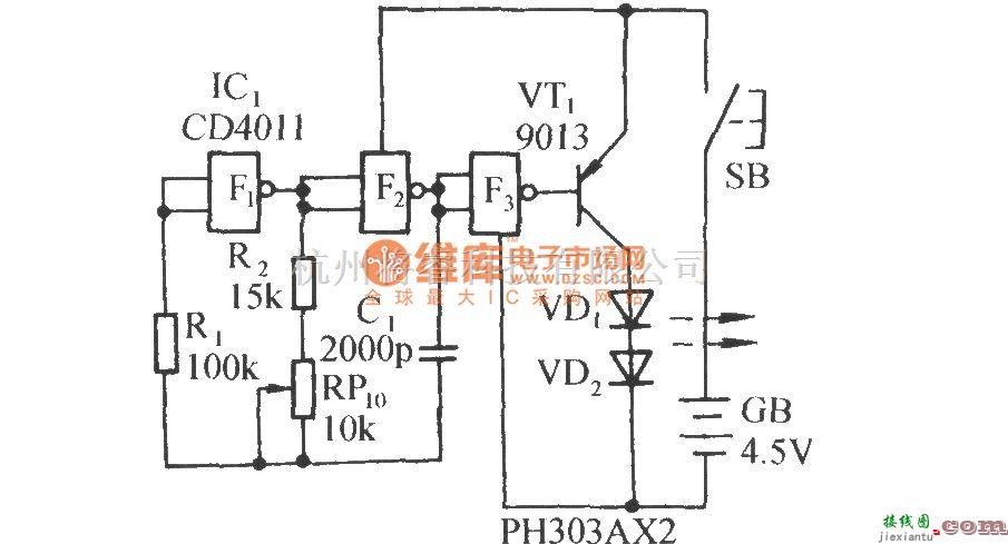 红外线热释遥控中的红外遥控音乐插座电路(二)(PH303A)  第1张