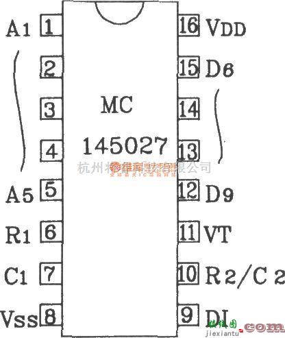 红外线热释遥控中的MC145026/145027构成红外发射、接收电路图  第2张