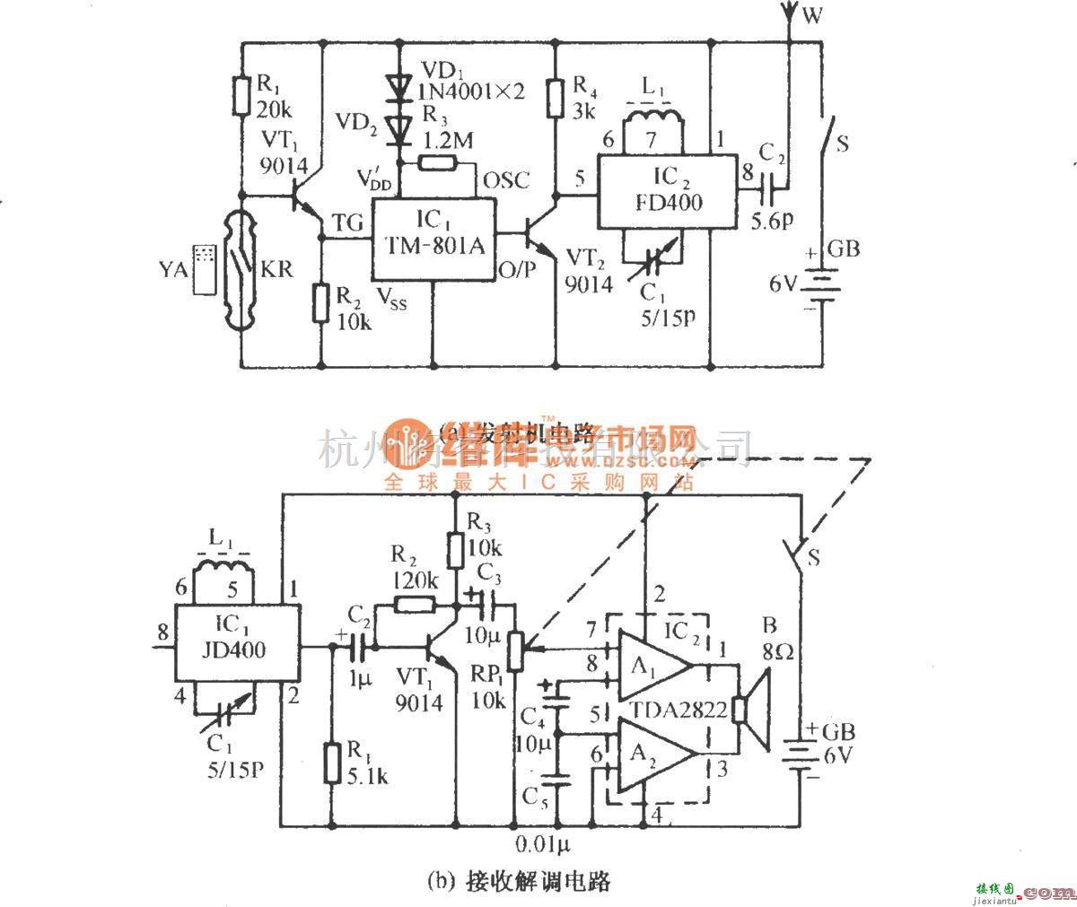 遥控电路（综合)中的贵重物品失窃跟踪器电路(一)(KD400/JD400)  第1张