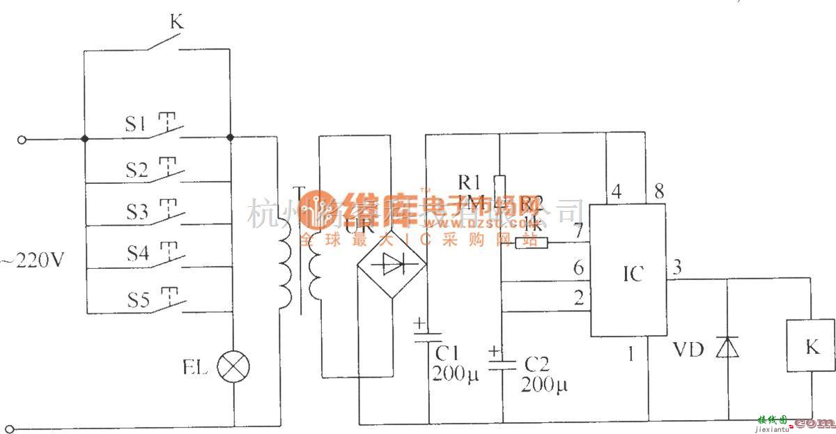 超声波遥控中的多地控制开关电路(三)  第1张