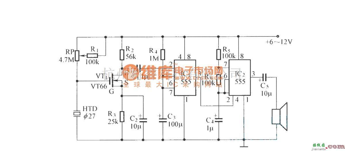 超声波遥控中的高灵敏声控报警器  第1张