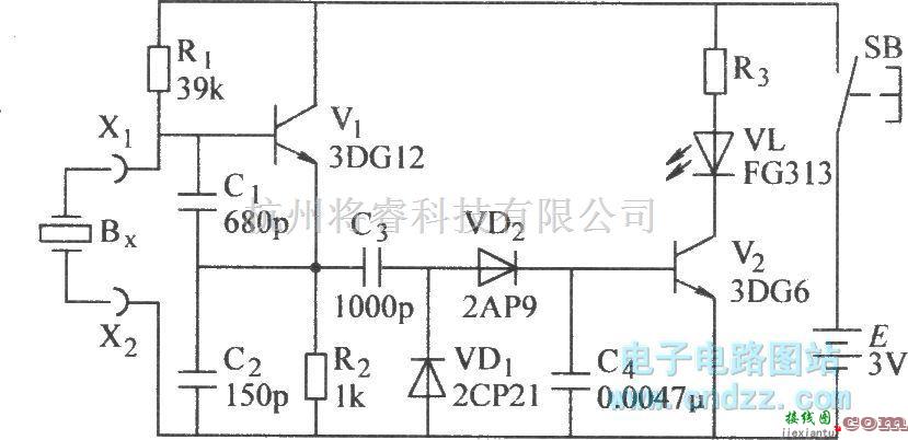 专用测量/显示电路中的石英晶体振荡器测试电路  第1张