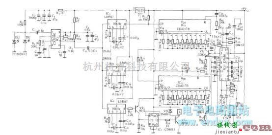 红外线热释遥控中的五通道音响设备遥控电路  第1张