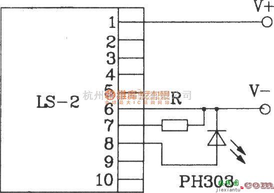 红外线热释遥控中的LS-2构成直射式红外遥控开关电路图  第4张