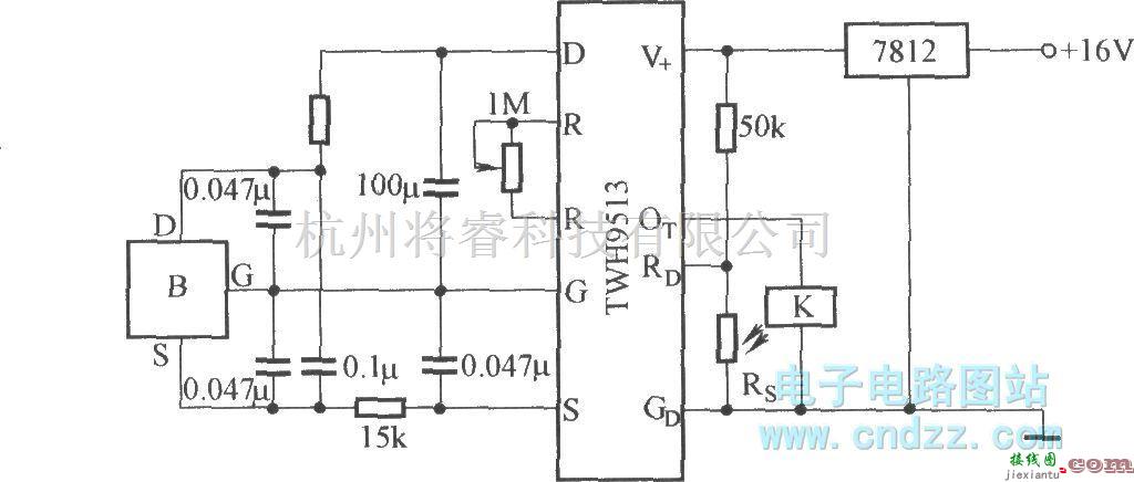 红外线热释遥控中的TWH9513的应用电路  第1张