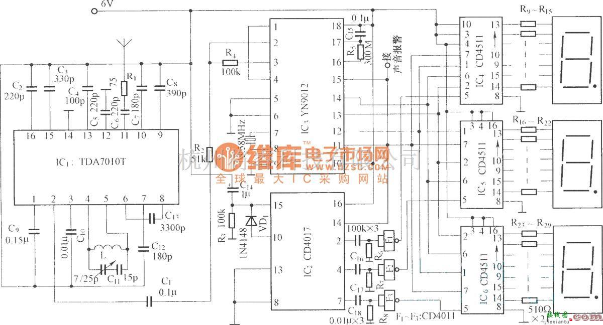 红外线热释遥控中的调频无线电接收主机  第1张