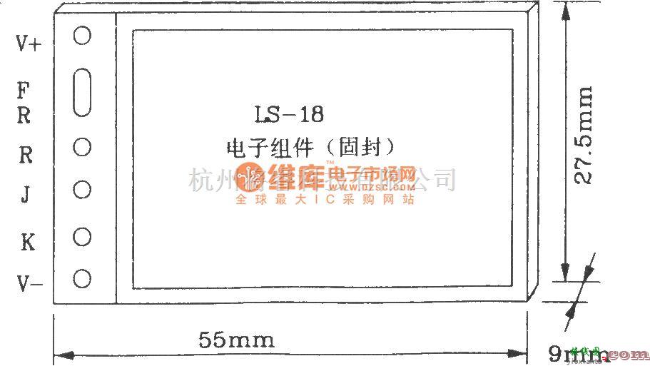 红外线热释遥控中的LS-18红外感应式遥控开关模块典型应用电路图  第1张