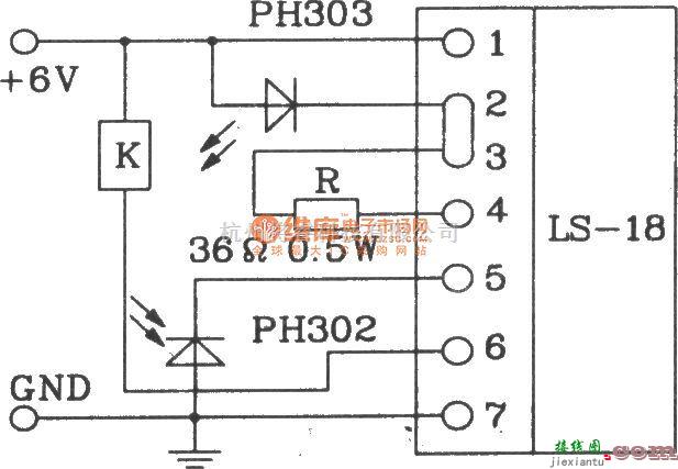 红外线热释遥控中的LS-18红外感应式遥控开关模块典型应用电路图  第2张